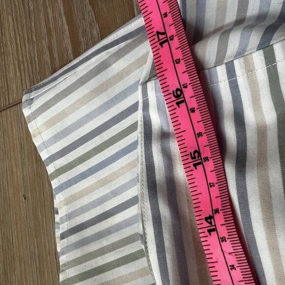 ✨Talbots 100% Cotton Striped Button-Down Shirt 12 | Sage/Blue/Oat Classi… - Picture 10 of 11